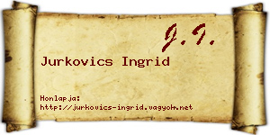 Jurkovics Ingrid névjegykártya